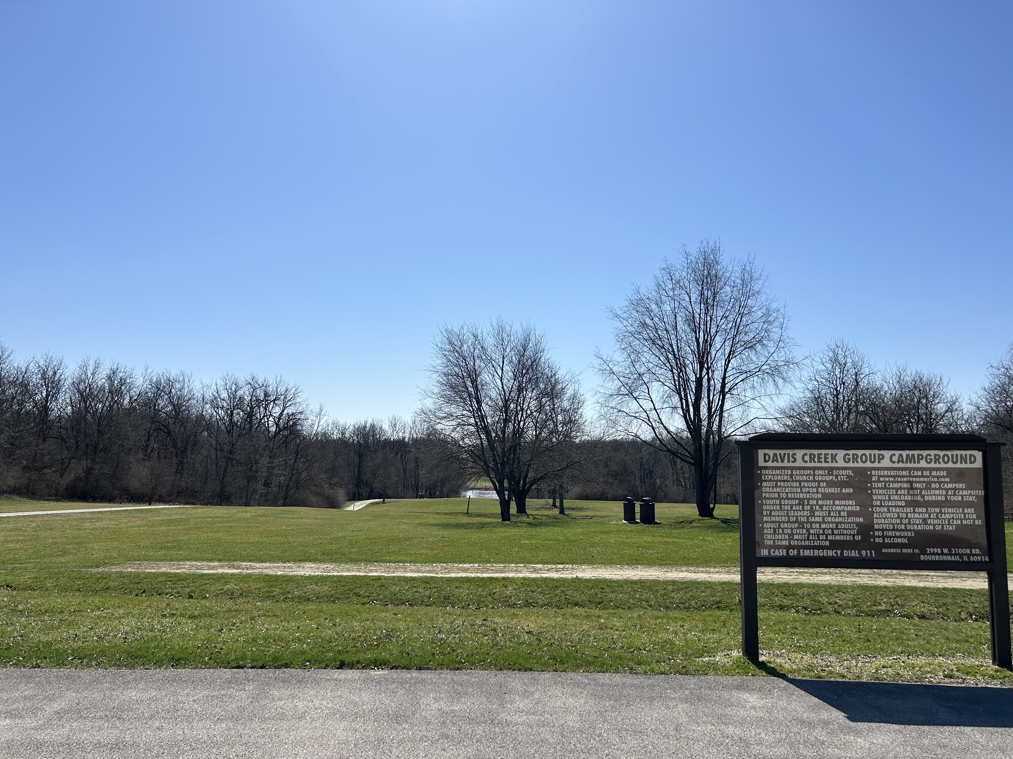 Entrance to Davis Creek in Bourbonnais, IL.