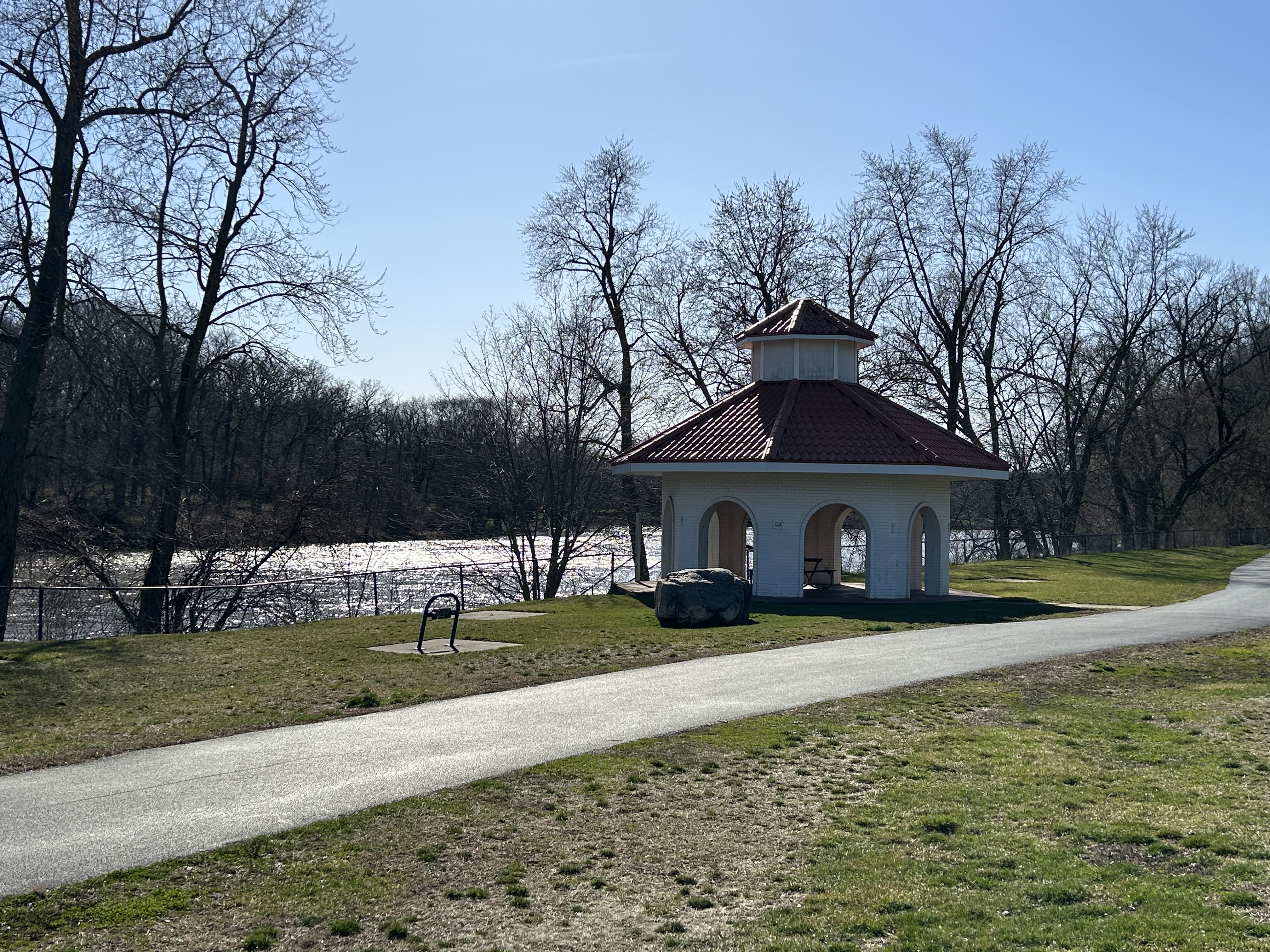 Beautiful vintage gazebo at Riverfront Park in Bourbonnais, IL.