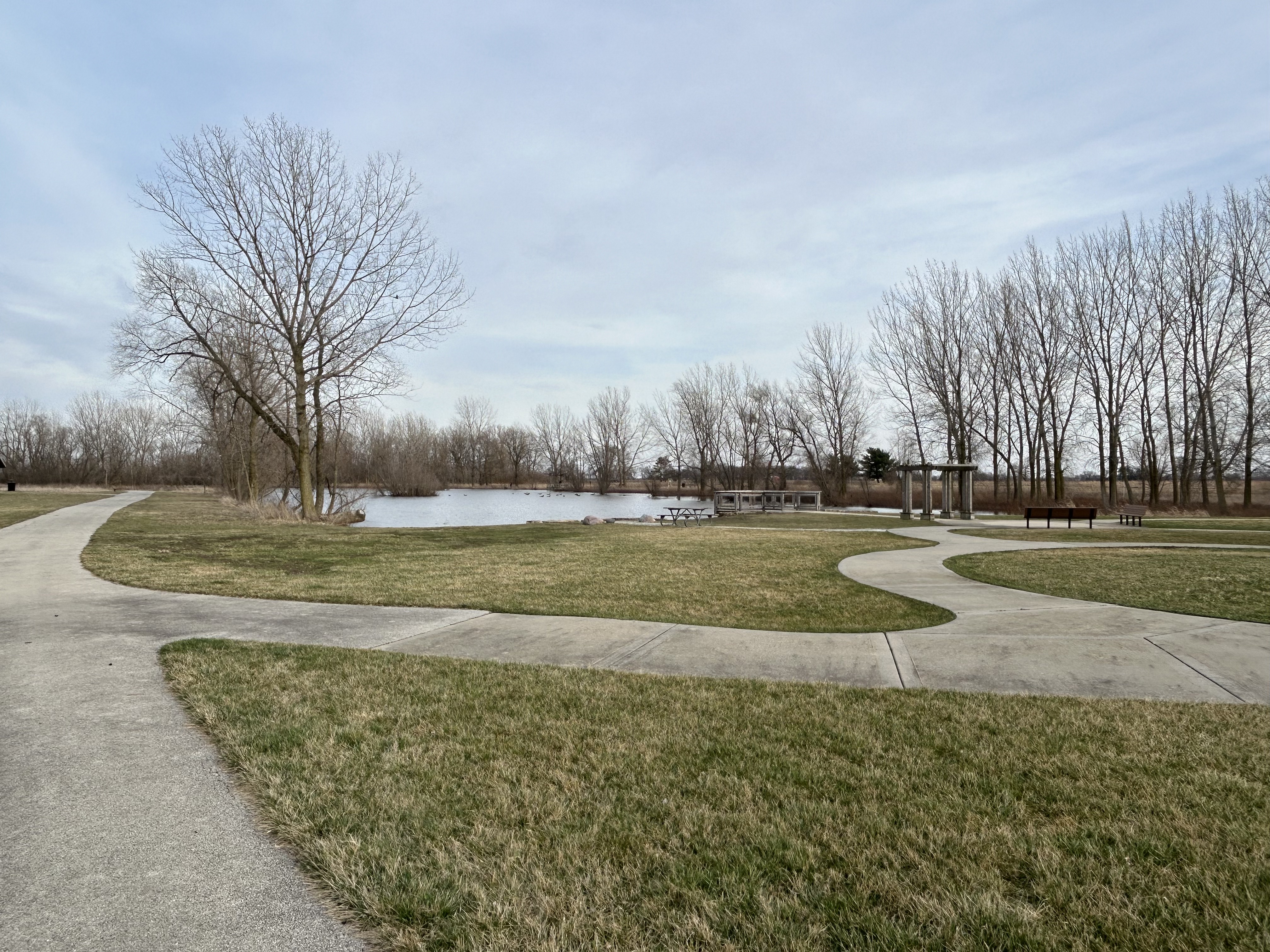 Beautiful paths at Willowhaven Park in Kankakee, IL.